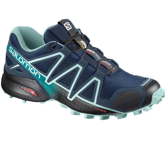 Salomon Women's Speedcross 4, Poseidon/Eggshell Blue/Black, 9.5 US - Picture 10 of 12